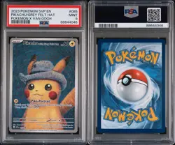 2023 Pokemon SVP En Pikachu/Grey Felt Hat Pokemon x Van Gogh #085 Psa 9 - Image 3