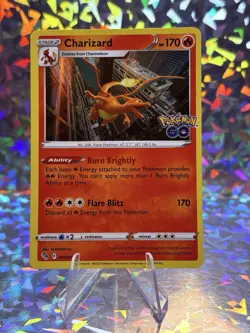 Pokemon TCG Charizard Holo Rare 170HP 010/078 Pokemon GO Stage 2 English 2022 - Image 1