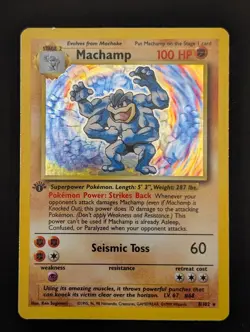 Machamp - 8/102 - Holo - Base Set - 1st Edition *MP-HP* TCG Pokemon - Image 1