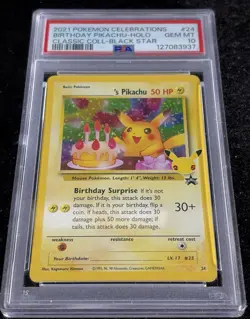PSA 10 Birthday Pikachu #24 Celebrations Classic Collection English - Pokemon - Image 5