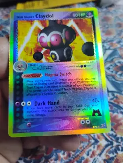 Team Magma's Claydol 33/95 EX Team Magma Vs Team Aqua Reverse Holo Pokemon LP - Image 2