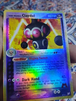 Team Magma's Claydol 33/95 EX Team Magma Vs Team Aqua Reverse Holo Pokemon LP - Image 3