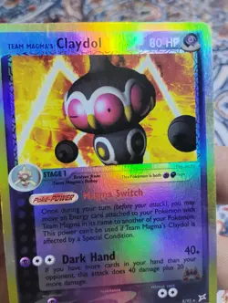 Team Magma's Claydol 33/95 EX Team Magma Vs Team Aqua Reverse Holo Pokemon LP - Image 4