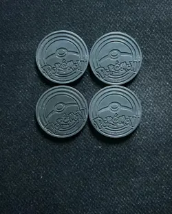 Pokemon TCG Venusaur Gengar Glow in the Dark Coins Green Purple Lot*4 LU57 - Image 2