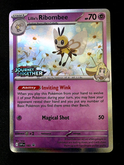 Lillie's Ribombee SVP 183 Pokemon Card Promo Journey Together Stamped LP - Image 1