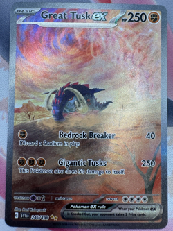 Great Tusk Ex 246/198 - Scarlet Violet Base Special Illustration NM Pokemon - Image 1