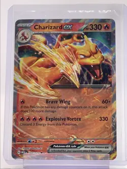 CHARIZARD EX 2023 POKEMON SCARLET & VIOLET 151 DOUBLE RARE D 006/165 Q1219 - Image 1