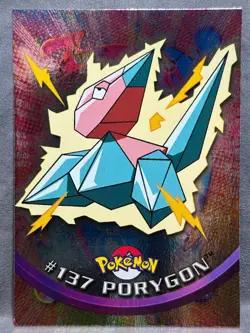 2000 Topps Pokemon TV Animation Edition Series 3 Silver Foil #137 Porygon - Image 1