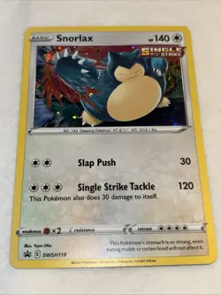 Pokemon TCG Snorlax SWSH119 SWSH: Sword & Shield Promo Cards Holo MINT/Near Mint - Image 1