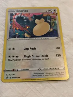 Pokemon TCG Snorlax SWSH119 SWSH: Sword & Shield Promo Cards Holo MINT/Near Mint - Image 2