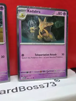 Abra 063/165 Kadabra 064/165 Pixelated Cosmos Holo Promo S&V 151 Pokemon NM - Image 3
