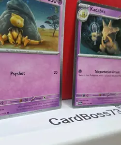 Abra 063/165 Kadabra 064/165 Pixelated Cosmos Holo Promo S&V 151 Pokemon NM - Image 5