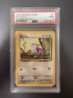 Pokemon Rattata Trainer Deck A PSA 9 New Cert Pop 55! - Image 1