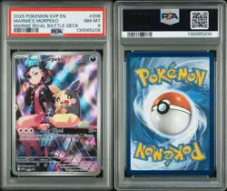 PSA 8 Marnie'S Morpeko #206 2025 Pokemon Svp En Sv Black Star Promo - Image 1