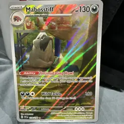 Pokemon TCG Mabosstiff 218/198 SV01: Scarlet & Violet Base Set IR Holo NM - Image 1