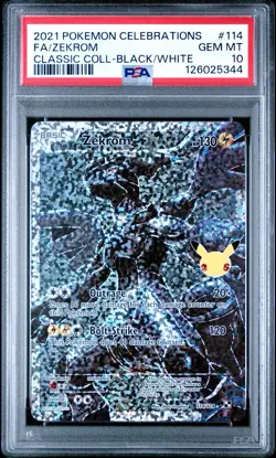 Pokemon Zekrom Celebrations Classic Coll. Black & White Full Art #114 PSA 10 - Image 1