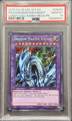 2018 PSA 10 YUGIOH LCKC 1ST ED SECRET RARE DRAGON MASTER KNIGHT 💎 - Image 1