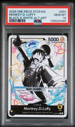 2026 ONE PIECE STARTER DECK ST29-EGGHEAD #001 MONKEY D. LUFFY PSA 10 - Image 1