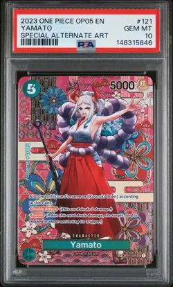 2023 ONE PIECE OP05-AWAKENING OF THE NEW ERA SPECIAL ALTERNATE ART YAMATO PSA 10 - Image 1