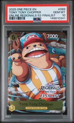 2025 ONE PIECE ONLINE REGIONALS SEASON 2 FINALIST #089 TONY TONY CHOPPER PSA 10 - Image 1