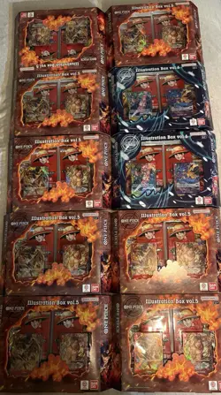 One Piece Illustration Box Vol. 5 & 6 Lot Of 10 Factory Sealed! - Image 1