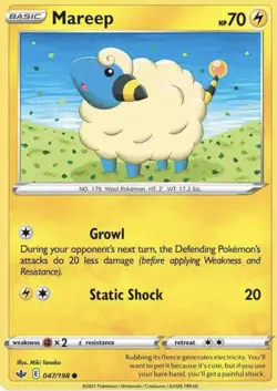 Pokemon Card 047/198 MAREEP - CHILLING REIGN - COMMON - NM - Image 1