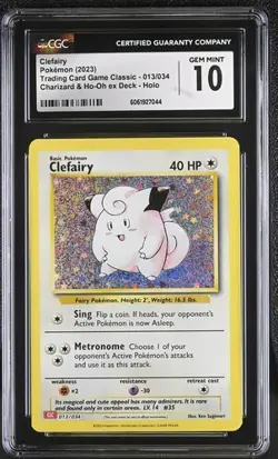 Pokemon Clefairy 2023 Trading Card Game Classic 013/034 Holo CGC 10 - Image 1
