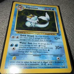 ORIGINAL VAPOREON POKEMON CARD | GREAT CONDITION | COLLECTOR OWNED - Image 2