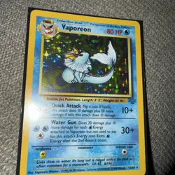ORIGINAL VAPOREON POKEMON CARD | GREAT CONDITION | COLLECTOR OWNED - Image 3