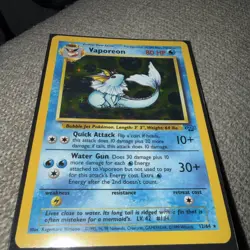 ORIGINAL VAPOREON POKEMON CARD | GREAT CONDITION | COLLECTOR OWNED - Image 4