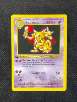 Pokemon Card: 1st Edition KADABRA Base Uncommon (EX) - Image 1