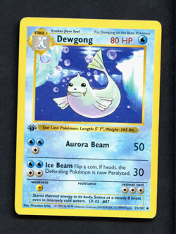 Pokemon Card: 1st Edition DEWGONG Base Uncommon (MP) - Image 1