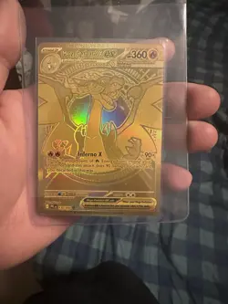 Pokemon Mega Charizard X EX Full Art Gold Holo Card 360 HP 130/094 (psa 10 pos) - Image 1