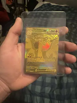 Pokemon Mega Charizard X EX Full Art Gold Holo Card 360 HP 130/094 (psa 10 pos) - Image 3