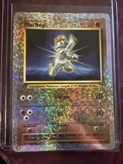 Pokemon TCG Machop Reverse Holo Card 79/110 Legendary Collection DMG - Image 1