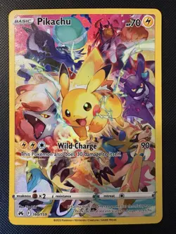 2023 Pokemon SWSH Crown Zenith Pikachu 160/159 FULL ART SECRET RARE! HOT CARD! - Image 1