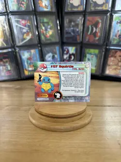 1999 Topps Pokemon Card Squirtle #07 Blue Logo TV Animation Edition Holo - Image 2