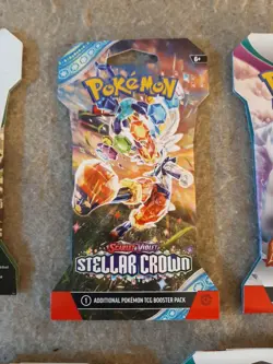 9 Pokemon Booster Packs TCG Trade Cards Scarlet & Violet Sword & Shield Shield + - Image 4