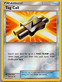 Tag Call 206/236 Reverse Holo SM - Cosmic Eclipse - Pokemon Card - NM - Image 1