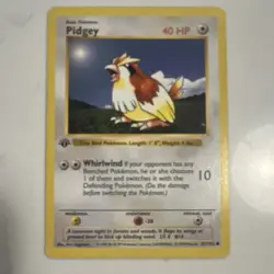 Pokemon TCG Pidgey 1st Edition Base Set Shadowless Card 057/102 40 HP Common - Image 1