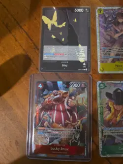 6x english One Piece TCG alt art SR common leader mixed card lot - Image 2