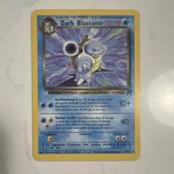 Pokemon TCG Dark Blastoise Team Rocket 3/82 70 HP Regular Finish English Card - Image 1