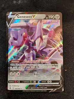 Pokemon - Genesect V - 185/264 - SWSH Fusion Strike - Half Art Card - Image 2