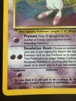 MEW Pokemon Card - WOTC Promo - Black Star - #9 - HOLO - LP - Image 5