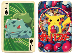 1998 Vintage Bulbasaur Jack of Spades Pokemon Televi-kun Poker Playing Card - Image 1