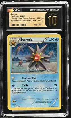 Pokemon Starmie 2023 Trading Card Game Classic 005/034 Holo CGC PRISTINE 10 - Image 1