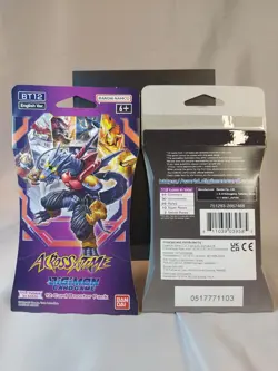 Digimon Across Time BT12 Card Game Booster Pack sleeved NEW - Image 1
