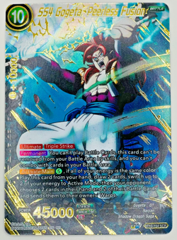 SS4 Gogeta, Peerless Fusion BT10-154 SCR 2nd Ed. Dragon Ball Super Card Game NM - Image 1