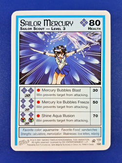 Sailor Mercury lvl 3 #133 Rare - Premier Unlimited, Sailor Moon CCG card (2000 R - Image 1