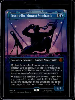 Donatello, Mutant Mechanic (Borderless) - 216 - Foil - TMT - NM - MTG - Image 1